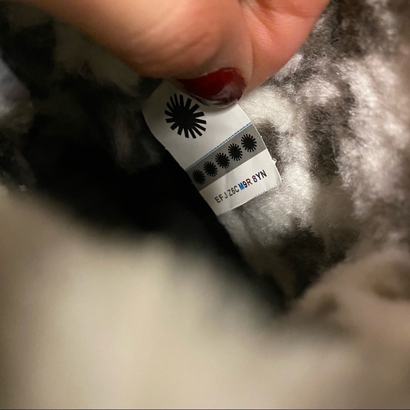 UGG | Zaylee Leopard Snow Boots In Charcoal Grey Size 6 NEW In Box - Picture 9 of 10